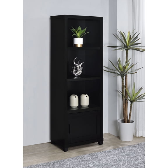 LHYY Sandlin Black 3-shelf Engineered Wood Media Tower