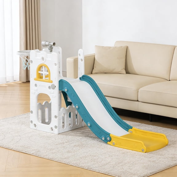 LHYY Slide,Slide with Basketball Hoop