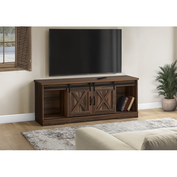 LHYY Tv Stand,60 Inch,Console,Media Entertainment Center,Storage Cabinet,Living Room,Bedroom,Brown Laminate,Transitional