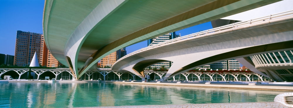 LHemisferic Planetarium and El Palau De Les Arts Reina Sofia Ciutat De Les Arts I Les Ciencies Valencia Spain Canvas Art - Panoramic Images (36 x 12)