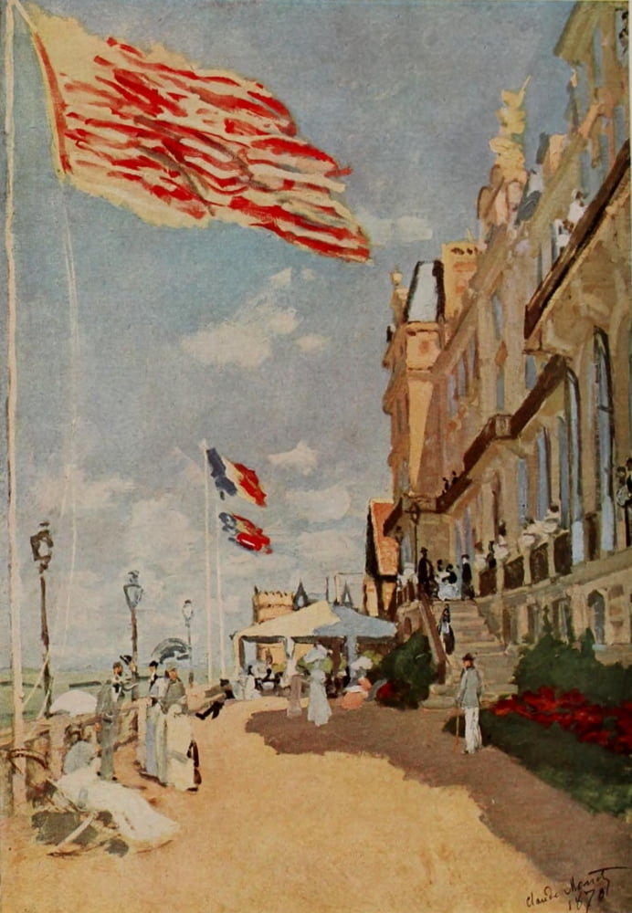LHotel de la Plage Canvas Art - Claude Monet (24 x 36)