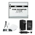 thumbnail image 1 of LI-50B High-Capacity Replacement Battery with Rapid Travel Charger for Select Olympus Digital Cameras. UltraPro Bundle Includes: Camera Cleaning Kit, LCD Screen Protector, Mini Travel Tripod, 1 of 4