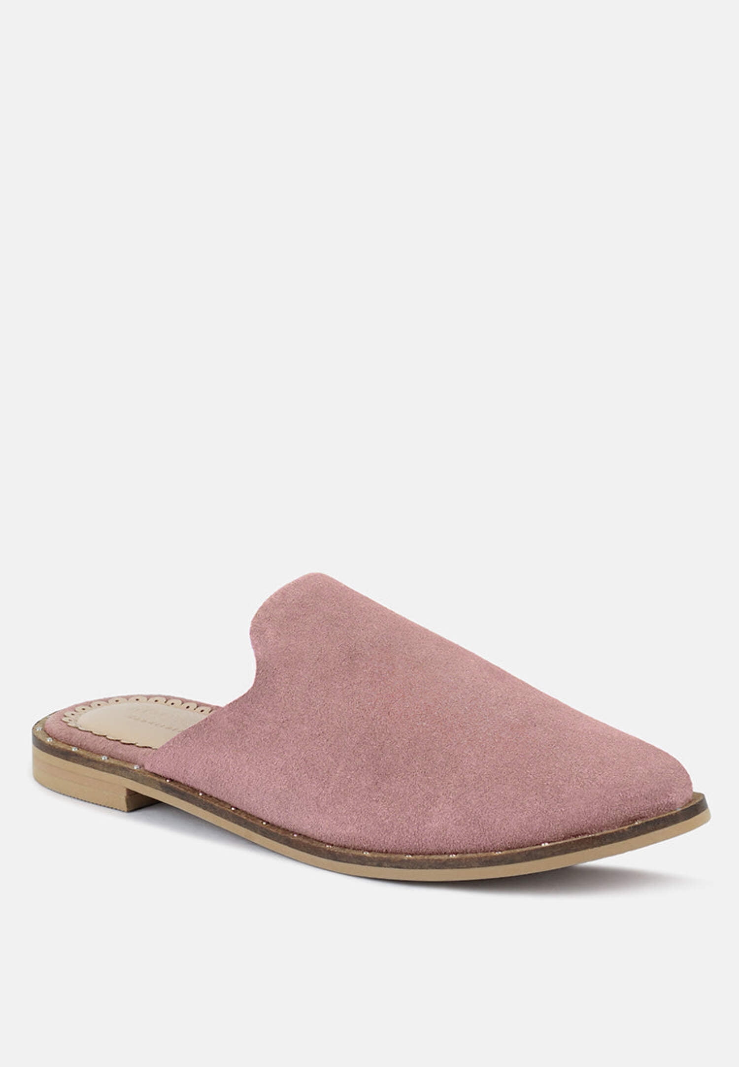 dusty pink mules