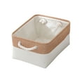 thumbnail image 1 of LIAMOBONDOPOLISE 2025 Linen Dual Color Storage Basket, Stylish & Eco-Friendly Fabric Organizer. Foldable, Washable, Multi-Use for Toys, Clothes, Home. New Popular Design, 1 of 4