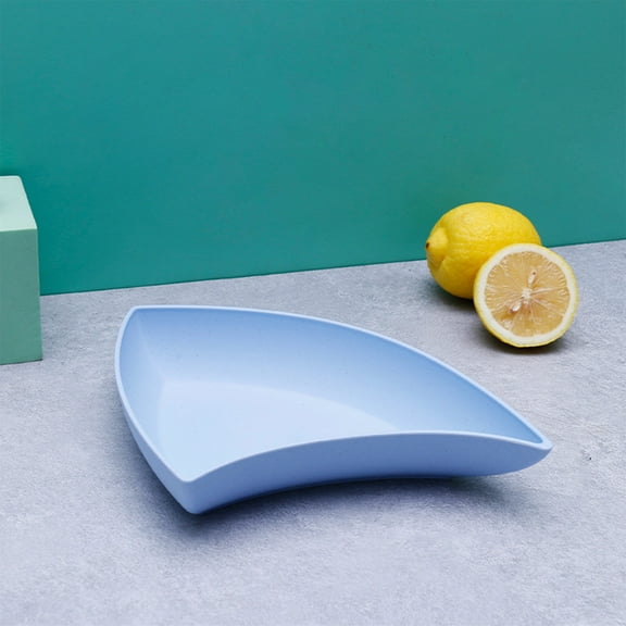 LIAMOBONDOPOLISE 2025 New Bent Shape Plates Impregnable Dinner Plates Dishwasher Microwave Safe Plastic Plates Reusable Lightweight Plates For Kitchen Or Camping 7.1x7.5 Inches Unique Design