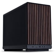 Lian Li A3-mATX PC Case - Wood Edition - Micro ATX Case - Supports 360mm AIO Cooler & 415mm GPU - Wood Front Panel - No Fans Included - Black (A3X-WD)