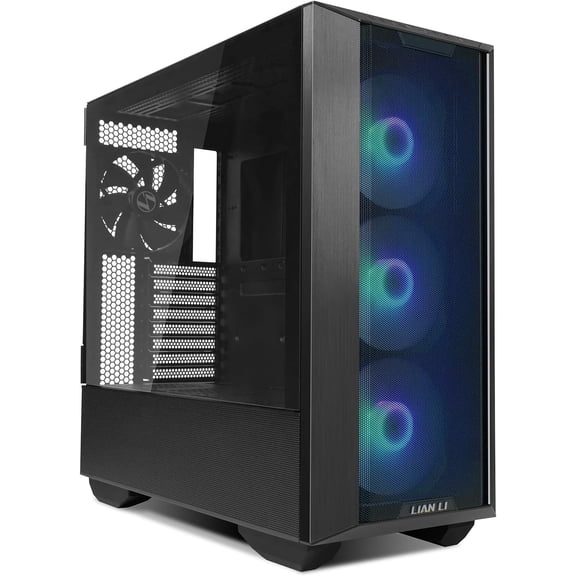 LIAN LI LANCOOL III E-ATX PC Case, Spacious RGB Gaming Computer Case with Hinged Tempered Glass Doors, Fine Mesh Panels, 4x140mm PWM Fans Pre-Installed High Airflow Chassis (Black)