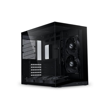 LIAN LI O11D MINI V2 Flow | Compact ATX Mid-Tower Airflow Computer Case | Panoramic View | High-Performance Airflow | Includes 5 x 120mm Reverse Blade Fans | Cable Management | Black (O11DMIV2FX)