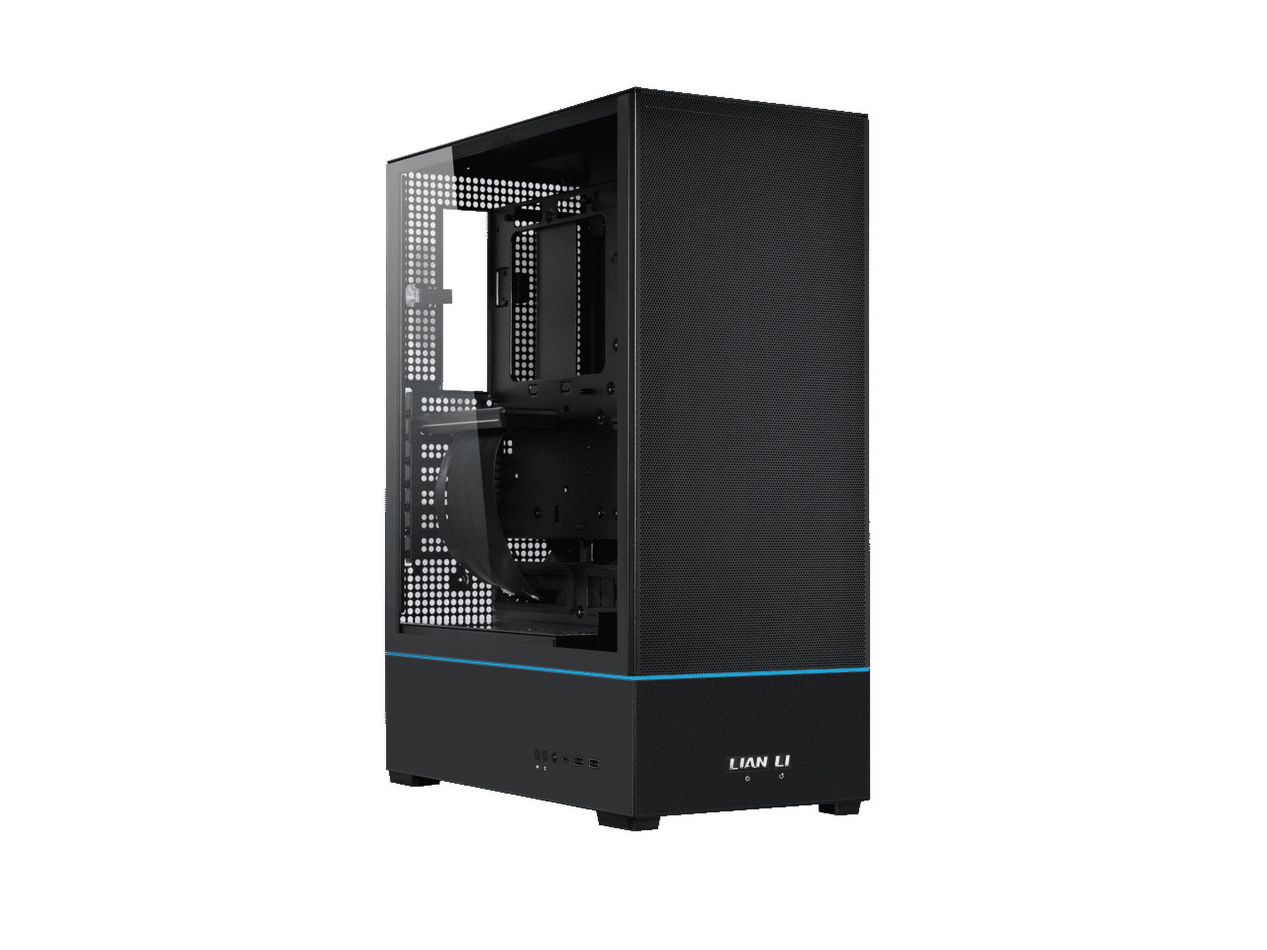 Lian-Li SUP01 RGB Tempered Glass ATX Small Tower Computer Case, Black