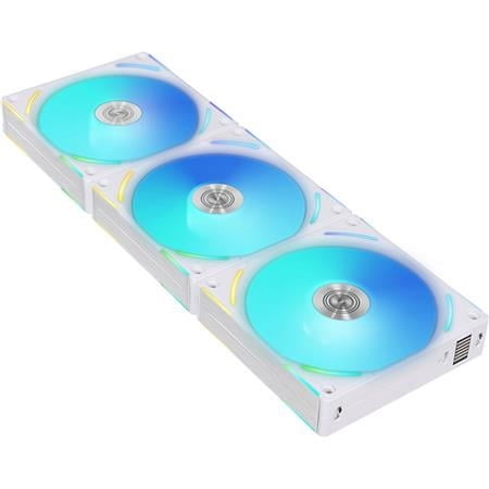 LIAN LI UNI Fan AL120 V2 RGB White 3x 120mm Fan Pack with Controller - UF-AL120V2-3W
