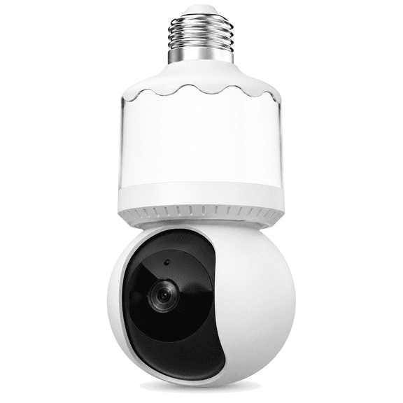 LIANANVISIA 2K/3MP WiFi Light Socket Security Camera, E27 Bulb Camera with Pan/Tilt, Color Night Vision, AI Human Detection, Motion Alerts and Two-Way Audio