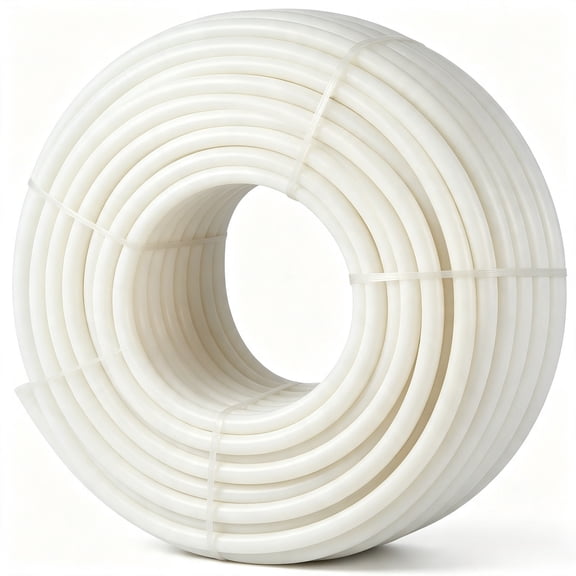 LIANGKA 1 Inch x 500 FT Tubing Non Oxygen Barrier White HDPE PEX Pipe Flexible Water Line