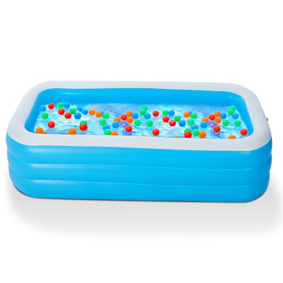 LIANGKA 103x69x24 Inch Large Inflatable Swimming Pool Portable Water Lounge Pool for Adults Outdoor Summer Water Party