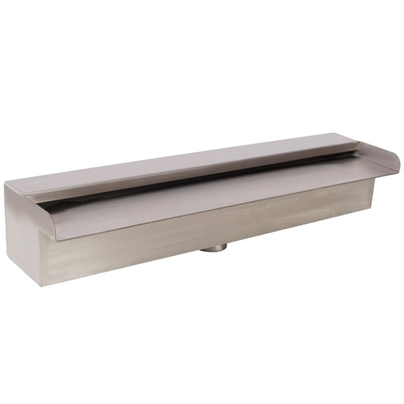 LIANGKA 17.7 Inch Stainless Steel Pool Waterfall Fountain Sheer Descent Spillway Decor for Garden Pond Swimming Pool