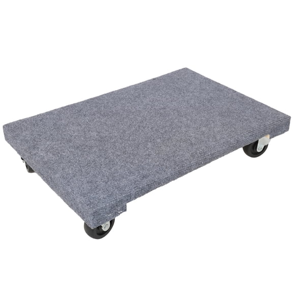 LIANGKA 24x16 Inch Heavy Duty Moving Dolly with Grey Carpet Surface 1000 LBS Load Capacity Solid Wood Transport Cart with 4 PP Swivel Casters Multi Purpose Mover for Furniture Boxes and Heavy Goods