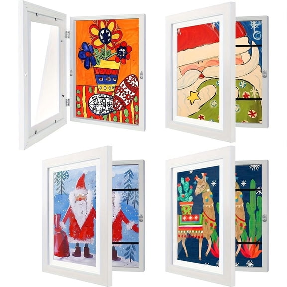 LIANGKA 4 Pack Art Frame 8.5 x 11 Inch Front Open Replaceable Artwork Display Frame for Home Decor Holiday Gift