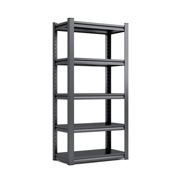 LIANGKA 5 Tier Heavy Duty Adjustable Storage Rack 2000LBS Capacity 31 5W 15 7D 63H Black for Garage Organization