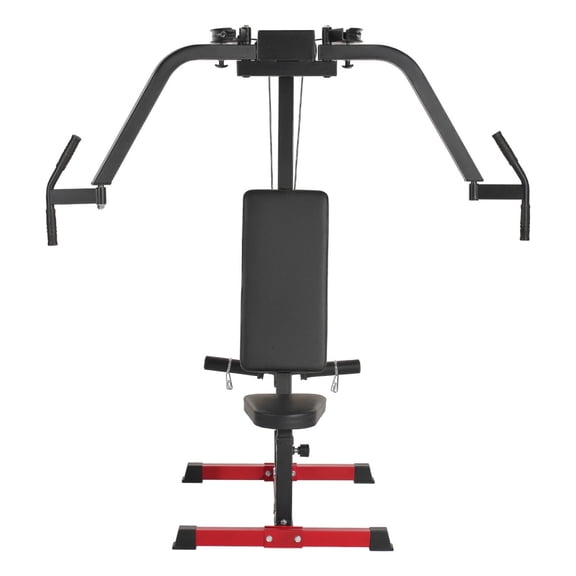 LIANGKA Adjustable Chest Fly Machine Fly and Reverse Delt Upper Body Workout Machine Plate Loaded Home Gym Strength Training Equipment Black