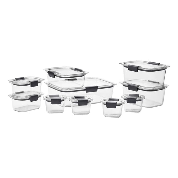 LIANGKA Food Container Set, 20 Pack Airtight Storage Boxes with Vent Lids for Kitchen Fridge