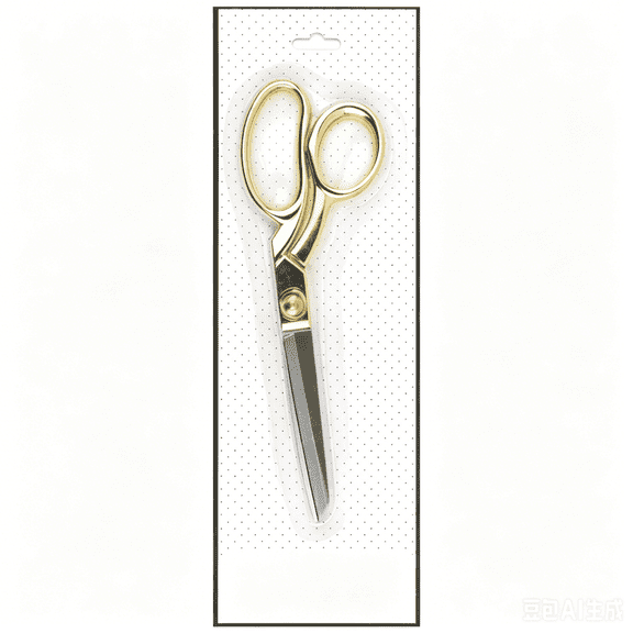 LIANGKA Gold 8 Inch Metal Office Scissors Stainless Steel, Left & Right Handed