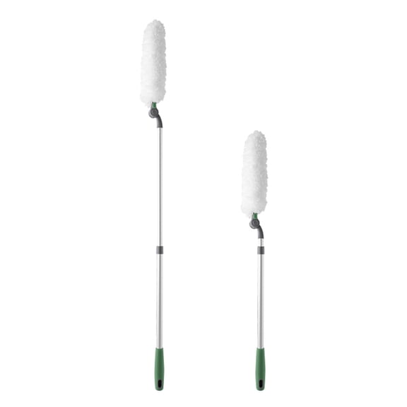 LIANGKA Retractable Long Handle Duster Bendable Head Washable Reusable Dust Collector with Extension Pole for Home Car Ceiling Furniture Cleaning