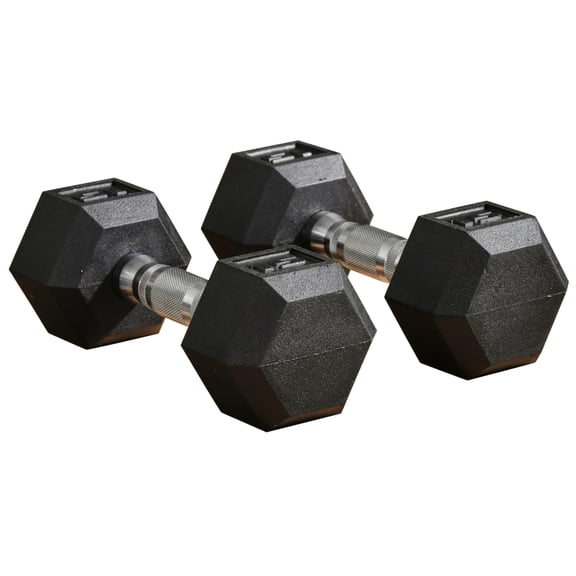 LIANGKA Set Of Two 15 LBS Hex Dumbbells With Non Slip Handles For Home Gym Workout