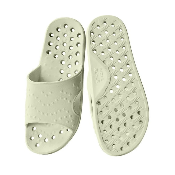 LIANGP Ladies Slippers Shower Shoes For Women Quick Drying Non Slip Bath Slippers Shower Sandals With Drain Holes Women's Shoes Green Size 10