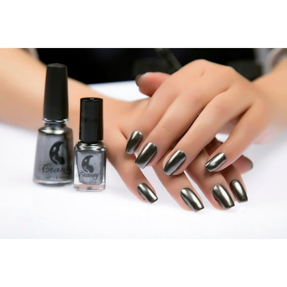 LIANGP Mirror Metallic Nail Polish Metallic Texture Quick Dry Nail Art Polish Bright and Shiny Finish Nail Polish Chrome Long-Lasting Mirror Shine Effect Nail Polish 6 ml/Bottle