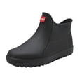 thumbnail image 1 of LIANGP Rainshoes Men Short Rain Boots Waterproof Garden Shoes Non Slip MenComfortable Insole Fashion Lightweight Ankle Rain Boots Scrub Outdoor Work Shoes Rain Boots Black Size 8, 1 of 6