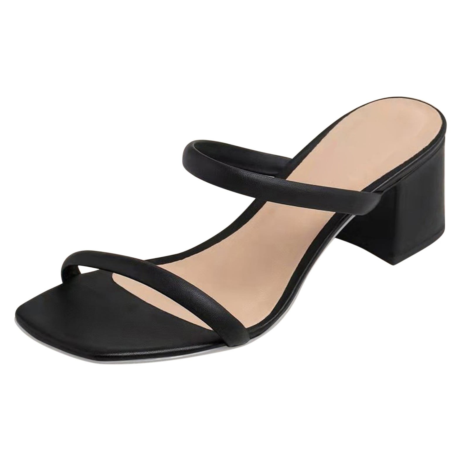 LIANGP Women's Sandals Sandals Shoes Womens Fashion Up Breathable High Heels Casual Lace Women's Sandals Shoes Black Size 7