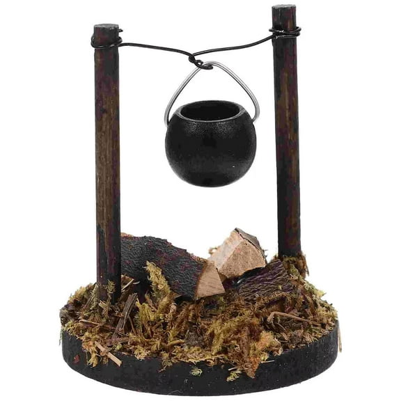 LIANGXR Miniature Garden Yard Ornaments,Artificial Wooden Hanging Stove Scenes Kits Dollhouses Decorations Accessories