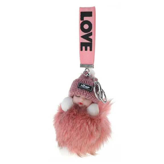 LIANGXR Plush Sleeping Baby Toy Keychain Decorations Accessories Backpack Pendant Soft & Lovely for Kids Girls 5.5inch High