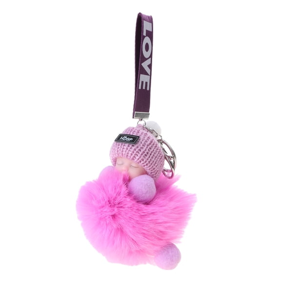LIANGXR Plush Sleeping Baby Toy Keychain Decorations Accessories Backpack Pendant Soft & Lovely for Kids Girls 5.5inch High