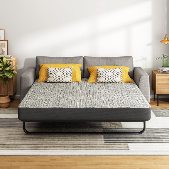 LIANHONG Full 4" Sofa Bed Mattress, Memory Foam, Fiberglass-Free, CertiPUR-US, Bed Replacement, fit for sleeper sofas, pull-out couches, daybeds, RVs, boats, guest rooms