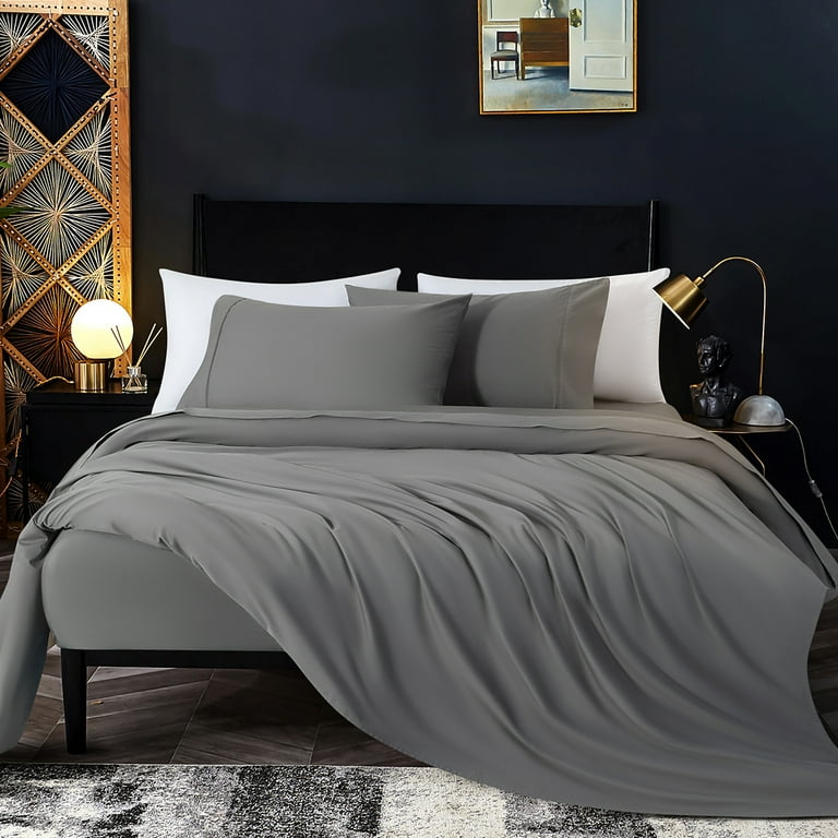 LIANLAM 1200 Thread Count Luxury Bed Sheet Set, 100% Egyptian Cotton 16