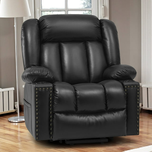 LIANLAM 41" Width Large Power Lift Recliner Chair with Massage and Heat