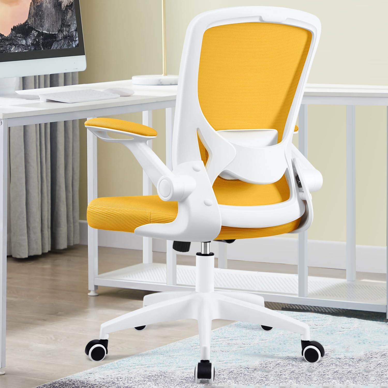 LIANMEI Ergonomic Office Chair, Breathable Mesh Desk Chair, Lumbar
