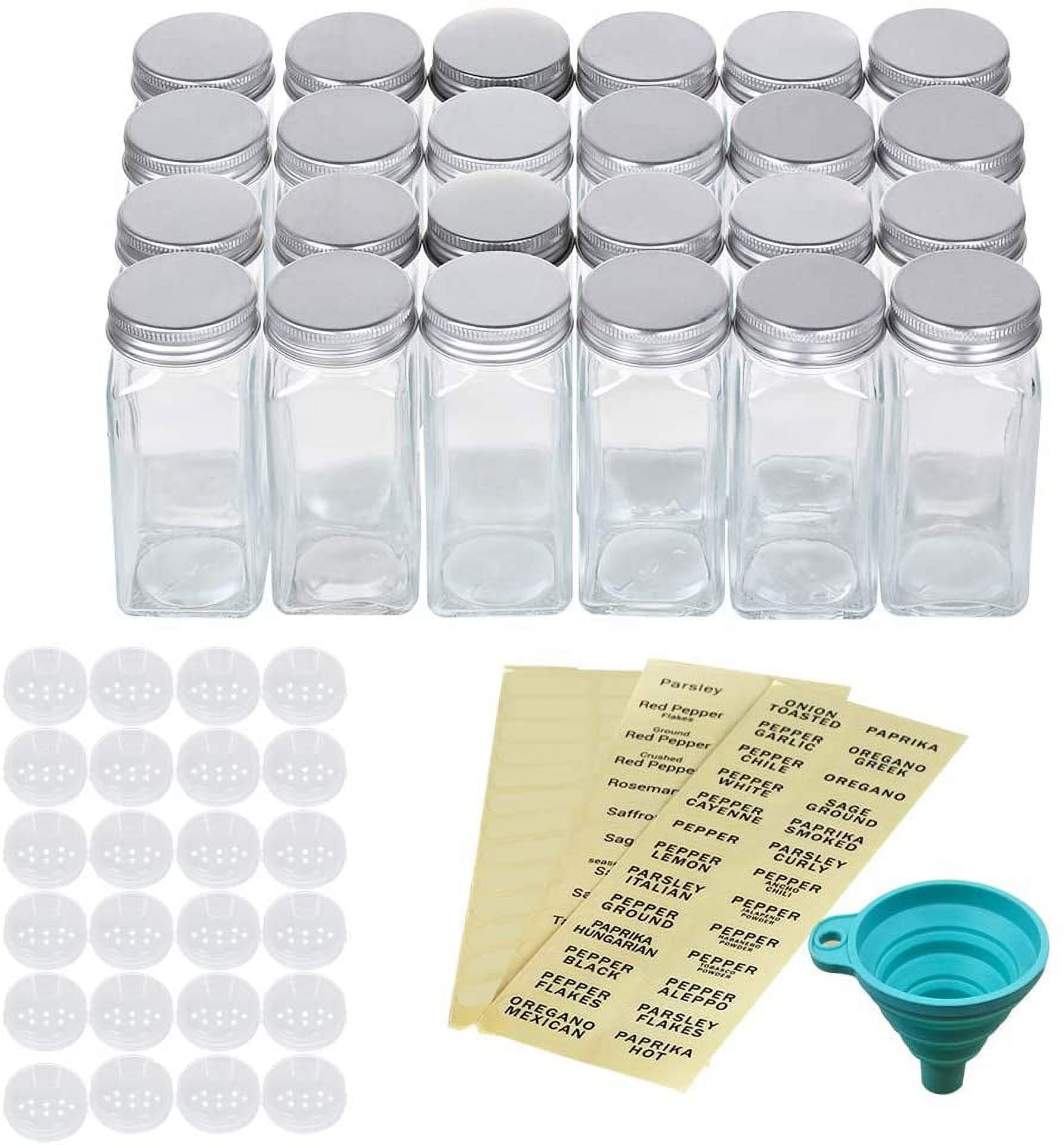 LIANTRAL Clear Glass Airtight Food Storage Jar (24 Count)