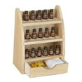 thumbnail image 1 of LIANTRAL Essential Oils Storage Rack, Wooden Nail Polish Display Holder Organizer - 45 Slots for 10/15/20/30 ml Bottles, Natural Wood Color, 1 of 7