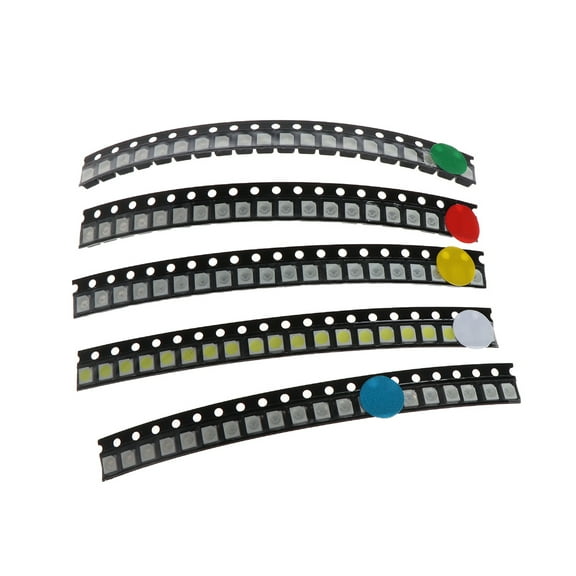 LIANXUE 100 Pcs 5 Colors SMD 3528 1210 LED Light Red Green Blue Yellow White Assotment K
