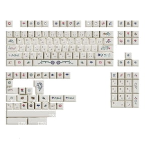 LIANXUE 135PCS PBT Keycaps With Voynich Manuscript Designing Heat Sublimated For Gaming