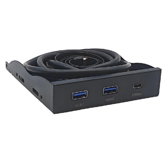 LIANXUE 19Pin to USB 3.2 and Type C Drive Bay Panel for Device Connection and Enhanceds System Functionality