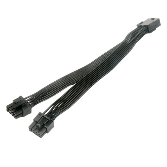 LIANXUE 8Pin Female to 2 x 8Pin (6+2) Male Graphics Card Power Supply Adapter Cable 20cm