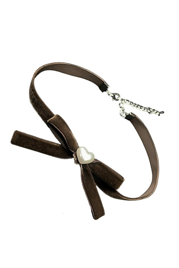 Elegant Velvets Ribbon Choker Necklace Adjustable Bowknot Clavicle Chain Handmade Neck Jewelry for Fashionable Women