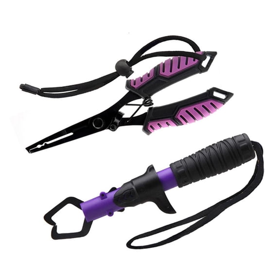 LIANXUE Fish Gripper Fishing Pliers Split Rings Pliers Stainless Steel Fish Lip Gripper Mutifunction Line Cutter Hook Remover