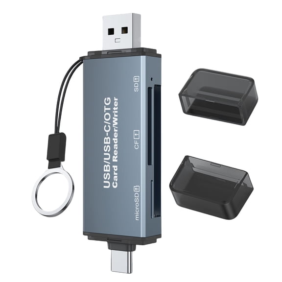 LIANXUE CF2.0 Card Reader USB C MicroSDs SD2.0 Memory Card Reader Adapter for Phone Camera Computer