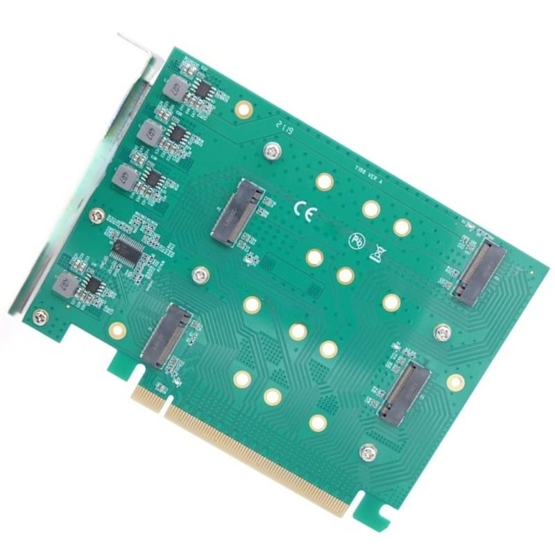LIANXUE NVME To PCIe 4Port Array Card Aluminum Cooling Professional ...