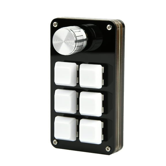 LIANXUE Programming Macro Keyboard 1 Knob RGB 6 Keys Copy Pastes Mini Button Game Keypad