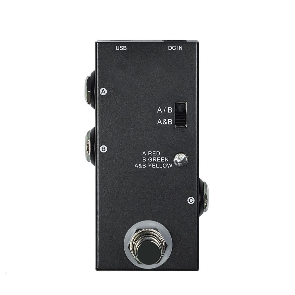 LIANXUE True Bypass Guitar Bass Pedal AB Box ABY Line Selector AB ...