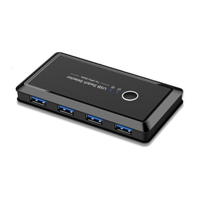 LIANXUE USB 3.0 Switcher Selector 2 Computers Sharing 4 USB Devices Switch Hub Adapter for Keyboard Mouse Printer Scanner